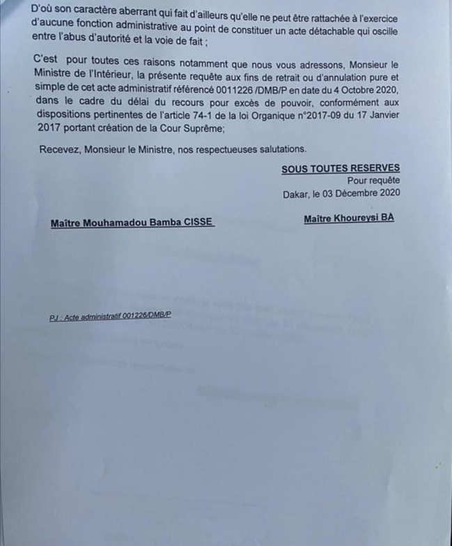 Sokhna Aïda Diallo s'attaque aux représentants de l'Etat